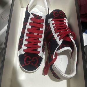 Gucci Red and Black Sneakers